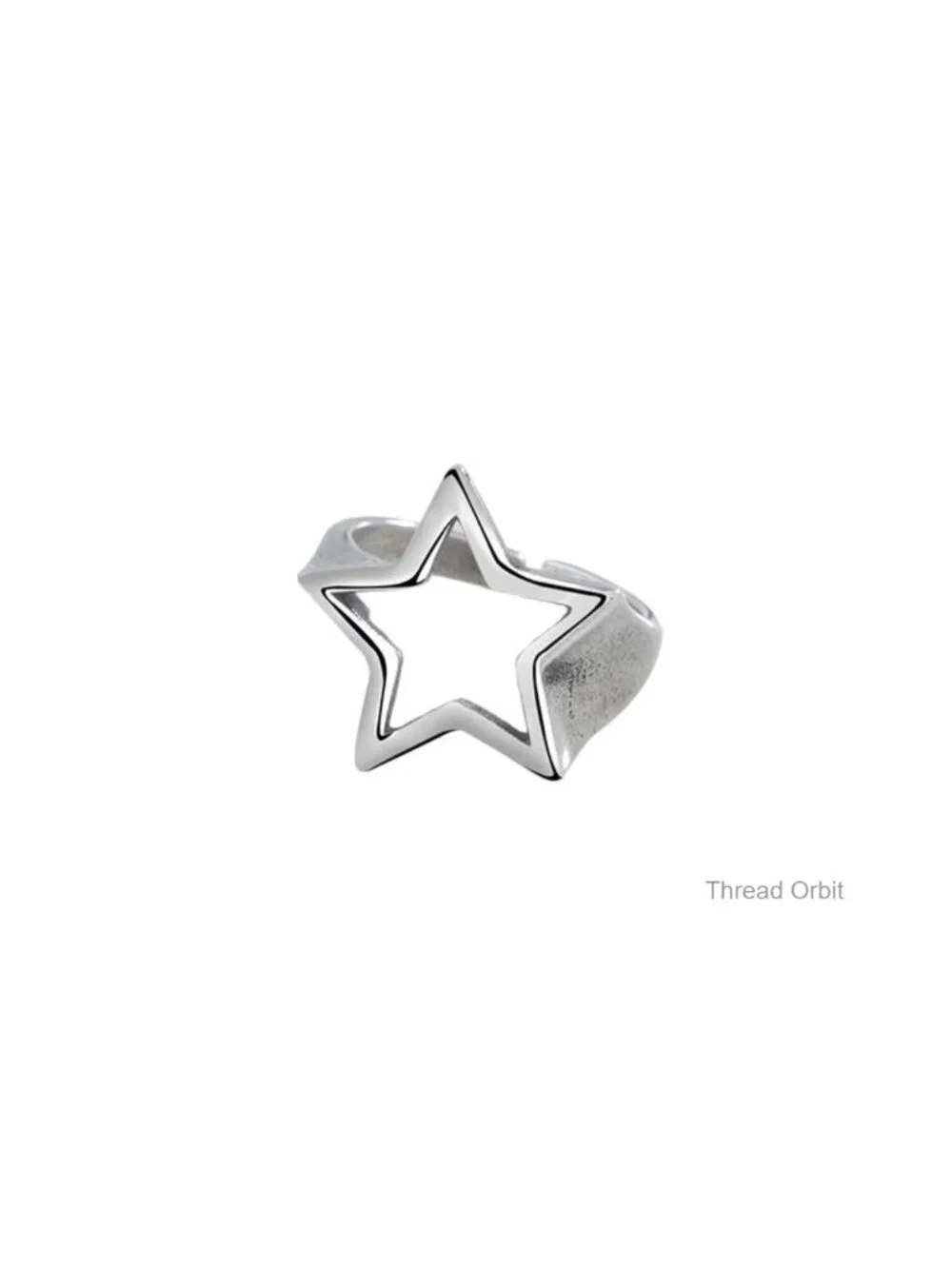 Y2K Hollow Star Open Band Statement Ring Punk Stainless Steel Chunky Gothic